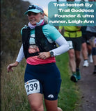 Women's trail running shorts with buttery-soft peached fabric - texture and material close-up