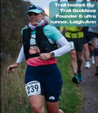 Women's trail running shorts with buttery-soft peached fabric - texture and material close-up