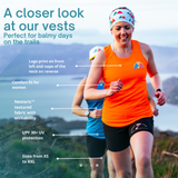 Trail Goddess Bright Coral Cool Vest