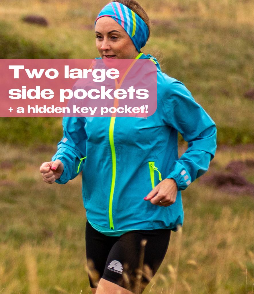 Atalanta running shorts 7 inch inseam - side view showing mid-rise waistband and leg length